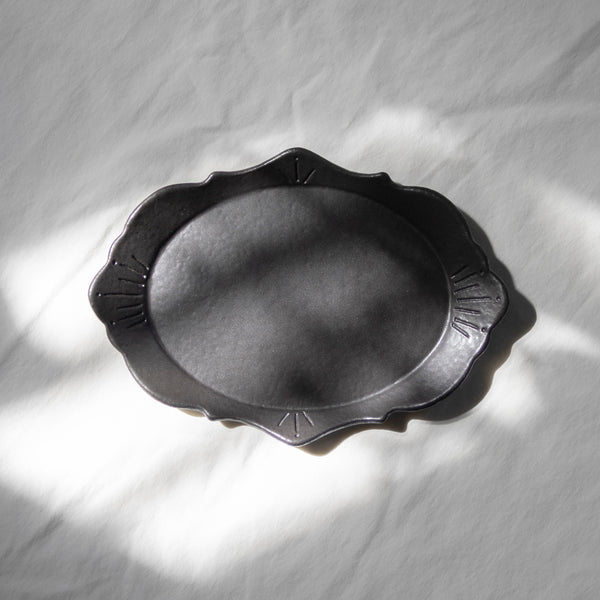 橢圓花邊盤 | Oval Flower Rolled Plate