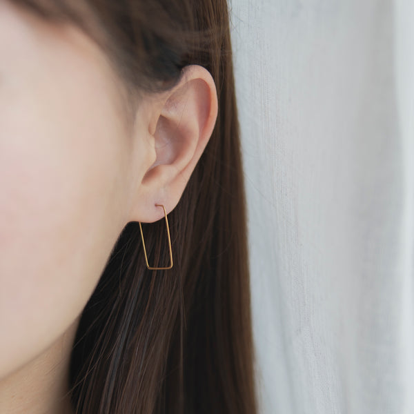 空心長方耳環 | Rectangle Hoop Earrings